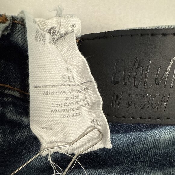 Evolution In Design Jeans Pants Boys Size 10 Dark Blue Denim Acid Wash - Picture 7 of 11